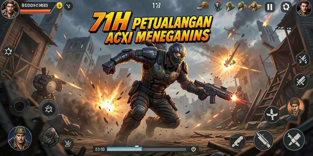 Tampilan gameplay menegangkan dalam 71H, aksi terus-menerus!