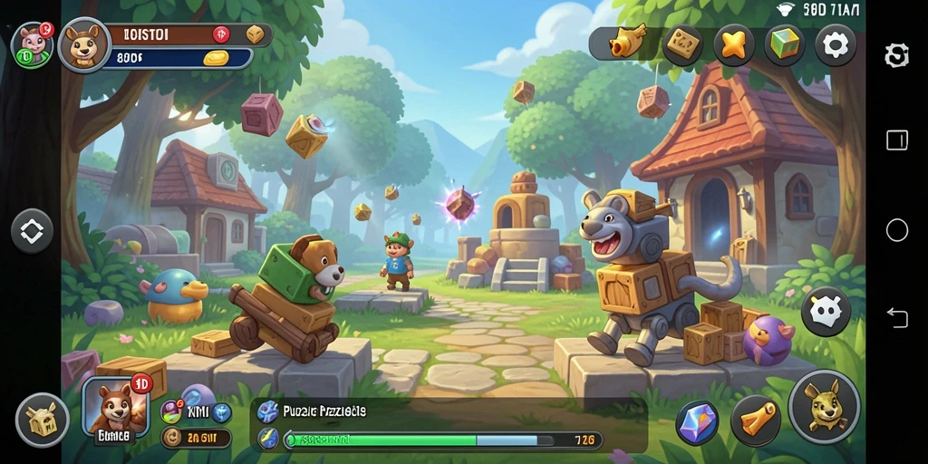 Screenshot gameplay menunjukkan serunya tantangan dalam game Puzzle.