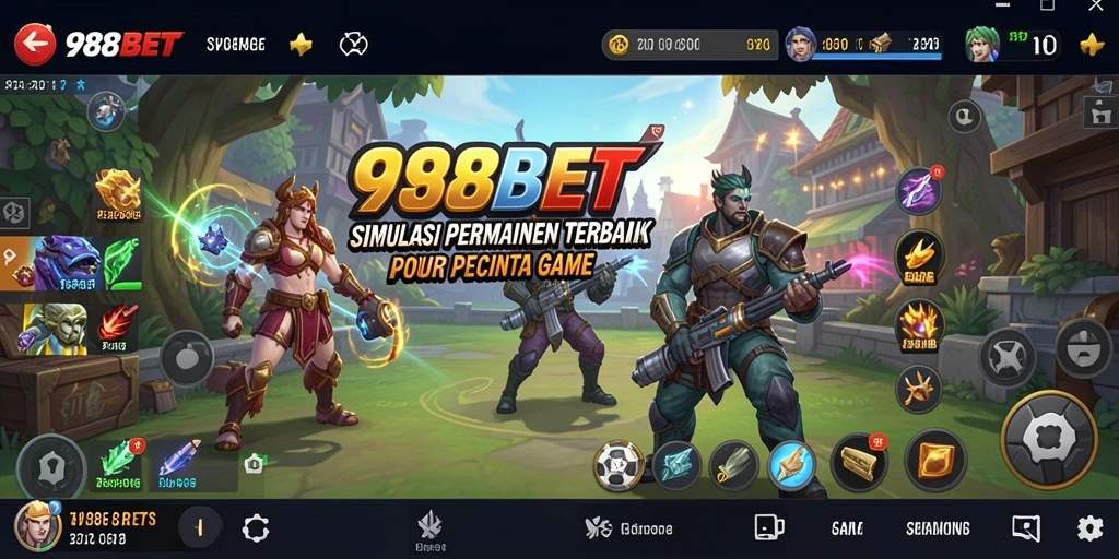 Tangkapan layar utama 988BET memperlihatkan pengalaman gameplay simulasi yang mendalam.