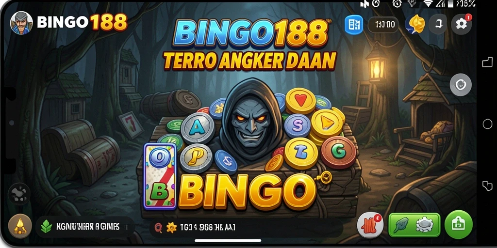 Screenshot gameplay BINGO188 yang menampilkan suasana horror yang mengerikan.