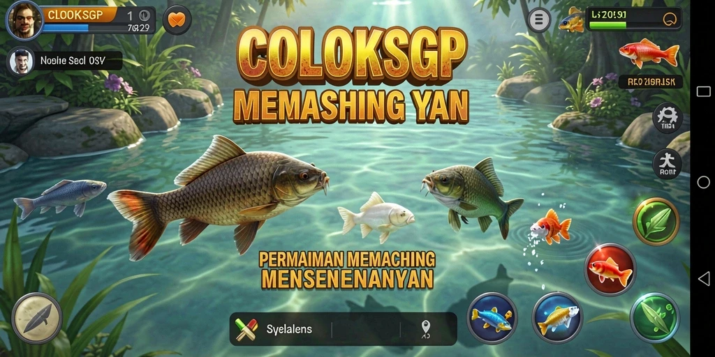 Tampilan gameplay COLOKSGP yang menampilkan suasana memancing yang seru.