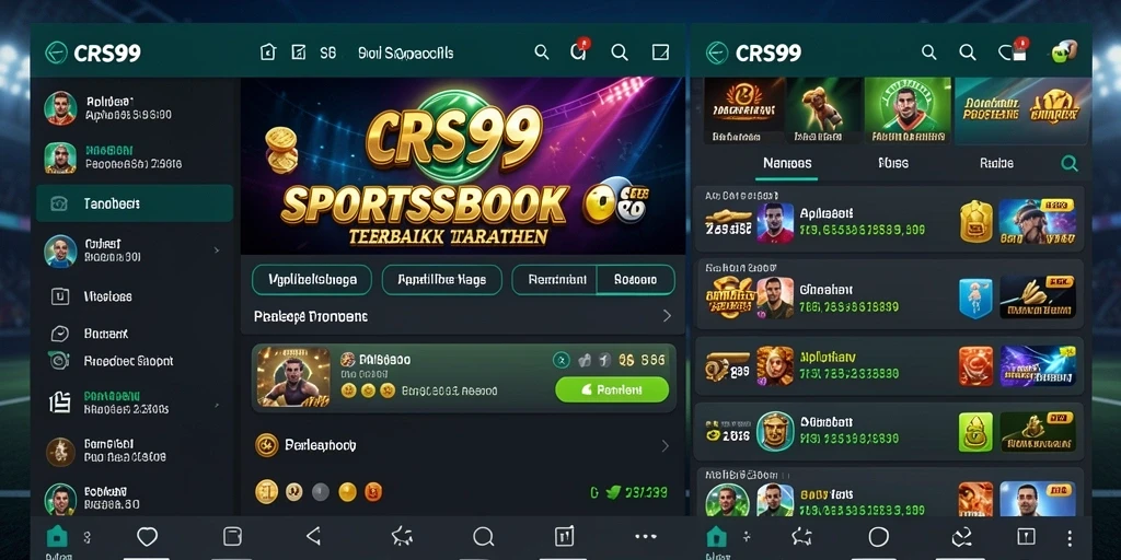 Screenshot permainan CRS99 dengan tampilan taruhan olahraga yang menarik.