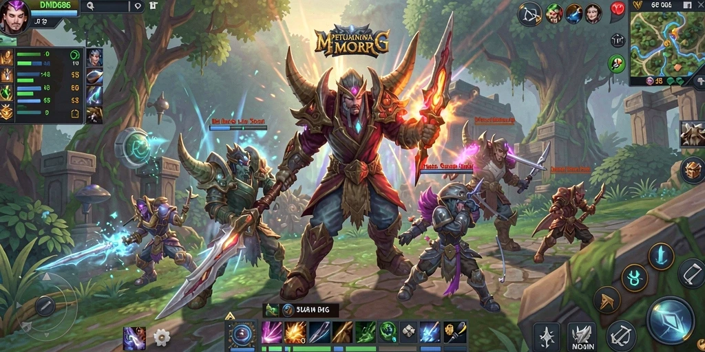 Tampilan gameplay DMD686 yang menakjubkan di dunia MMORPG.