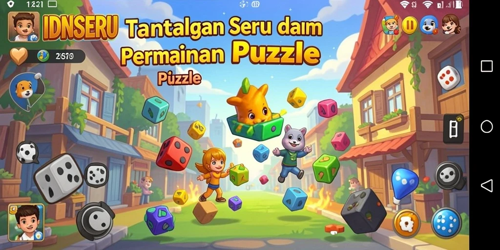 Screenshot gameplay IDNSERU dengan tampilan teka-teki menantang.