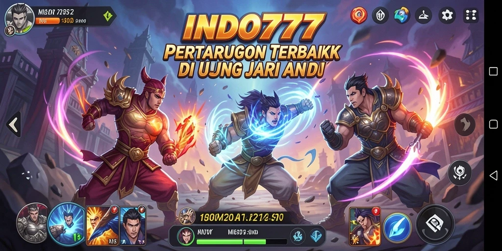 Tampilan gameplay seru dalam pertarungan INDO777.
