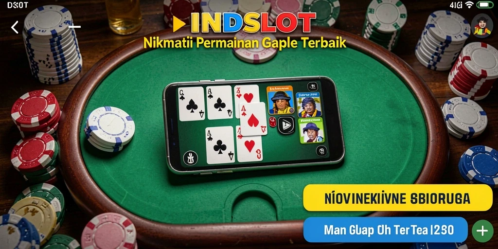 Tampilan gameplay Gaple yang seru di INDSLOT.