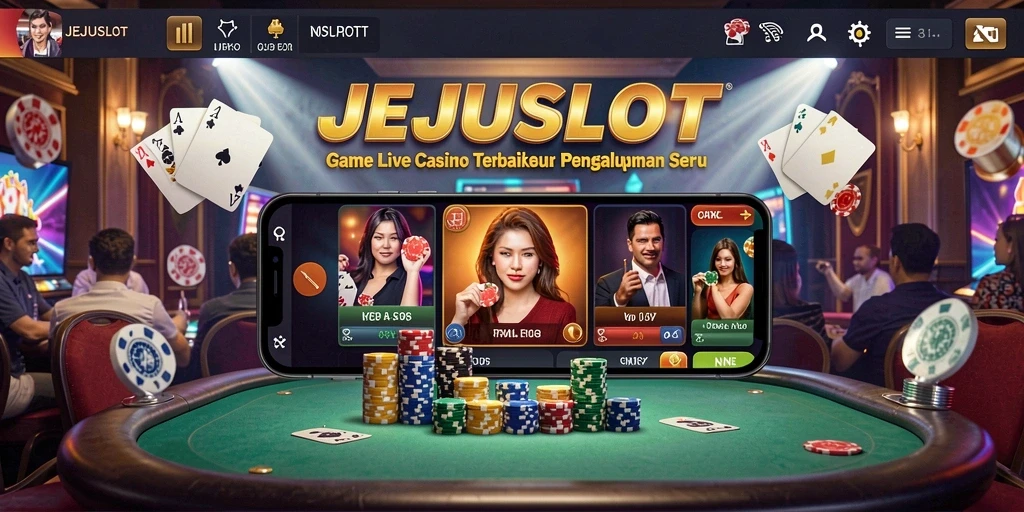 Tampilan menarik dari gameplay Live Casino JEJUSLOT yang mendebarkan.