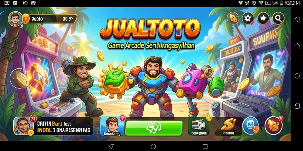 Screenshot gameplay JUALTOTO yang menunjukkan level yang penuh tantangan.
