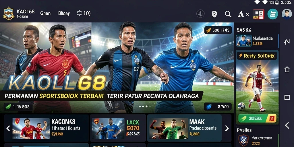 Tampilan gameplay KAOL68 saat melakukan taruhan olahraga.