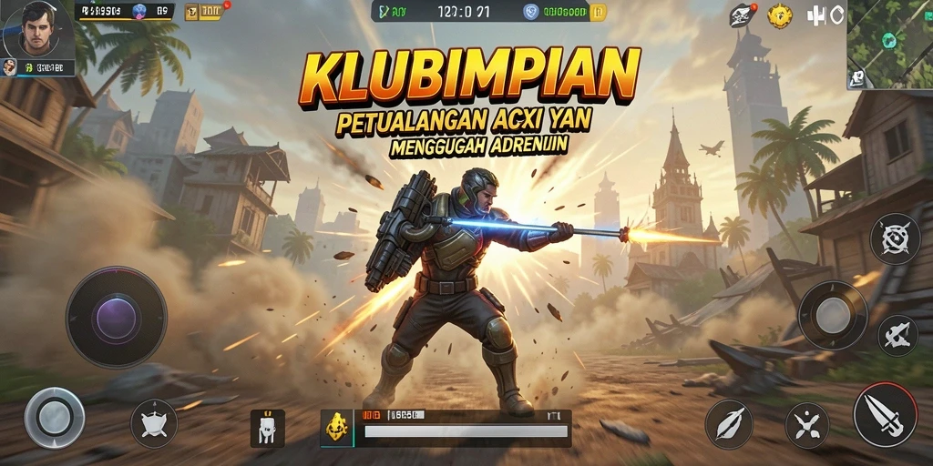 Tampilan aksi mendebarkan dalam gameplay KLUBIMPIAN