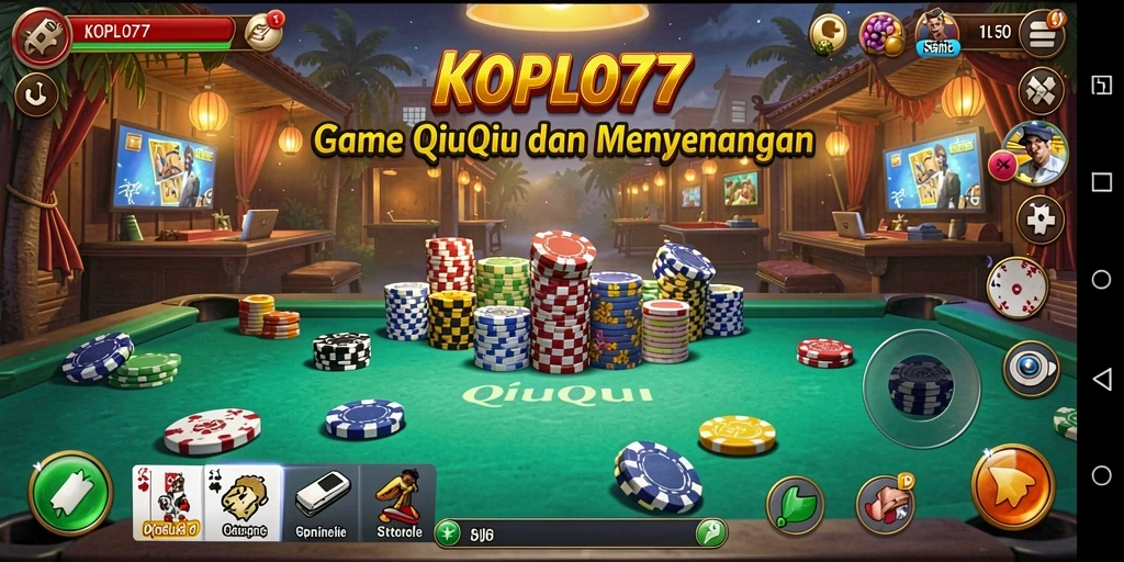 Tampilan gameplay QiuQiu yang mendebarkan di KOPLO77.