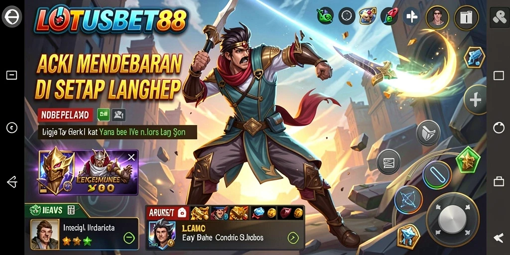 Tampilan gameplay mendebarkan dari LOTUSBET88.