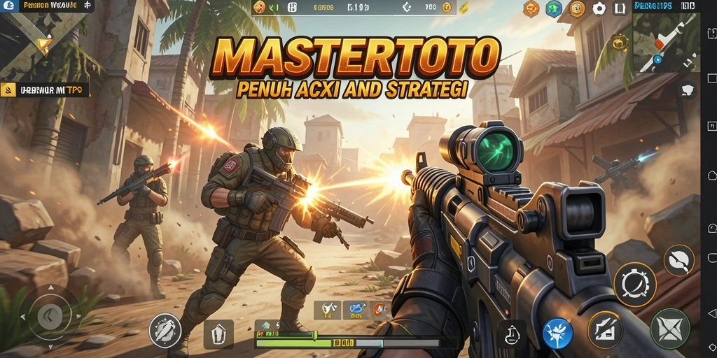 Tampilan menarik gameplay MASTERTOTO dalam aksi tembak-menembak.