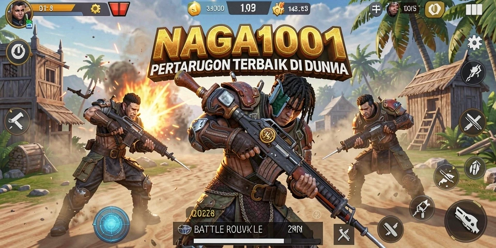 Gameplay seru di NAGA1001 Battle Royale.