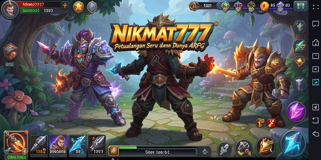 Screenshot gameplay NIKMAT777 menampilkan aksi pertarungan yang seru.