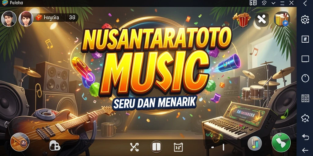 Tampilan screenshot NUSANTARATOTO menampilkan pemain yang bersaing dalam permainan musik.