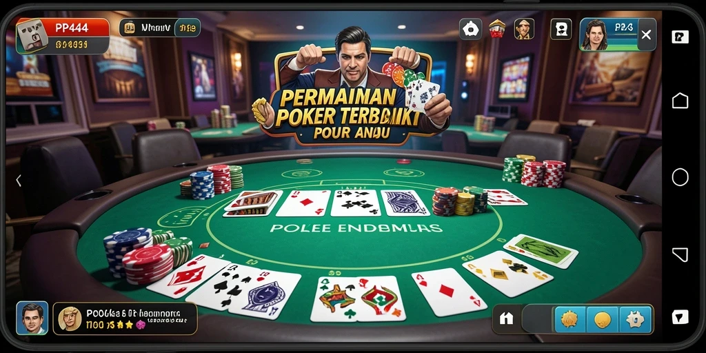 Tampilan permainan Poker yang interaktif dan menyenangkan di PP444.
