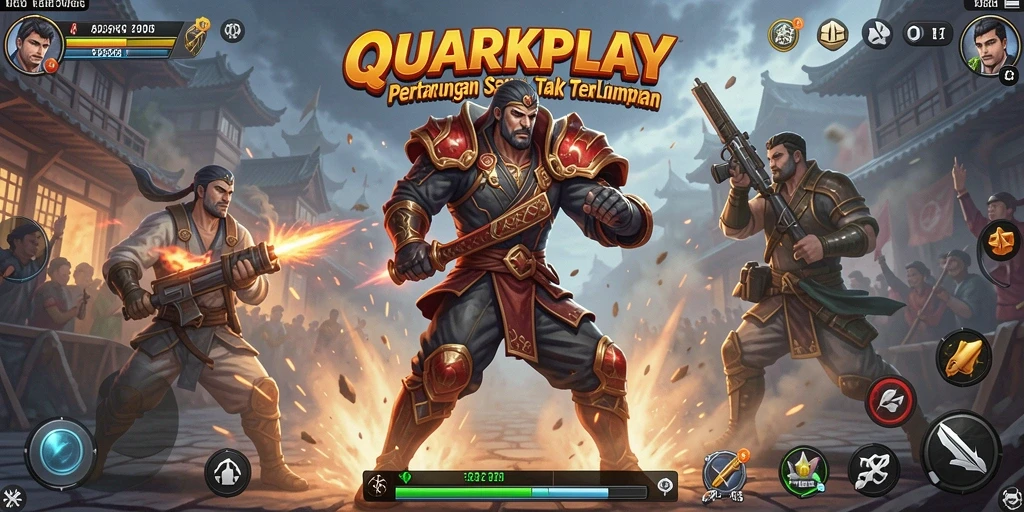 Gameplay mendebarkan dalam QUARKPLAY yang penuh aksi.