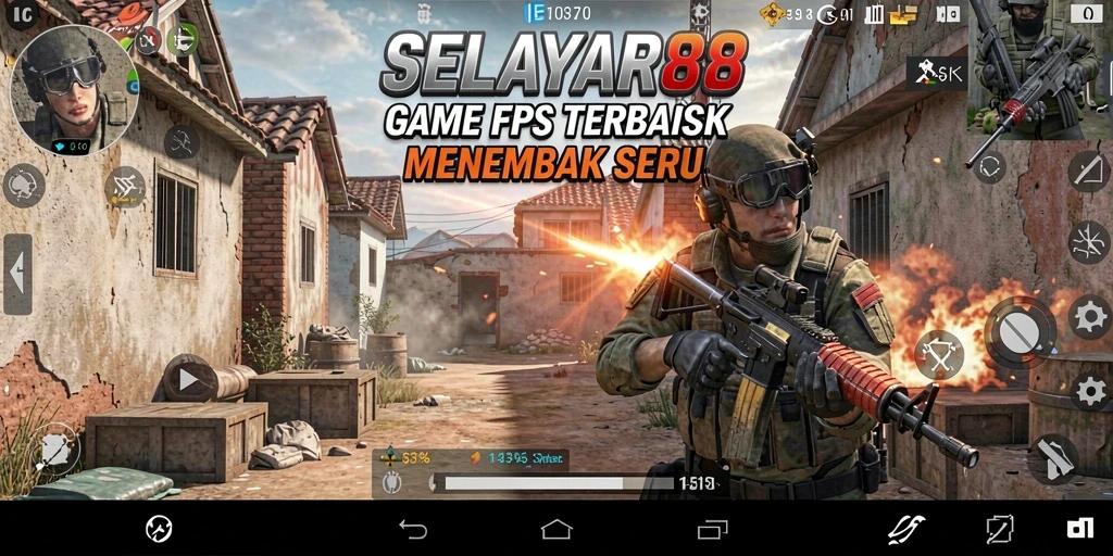 Tangkapan layar utama gameplay SELAYAR88 menampilkan aksi tembak-menembak intens.