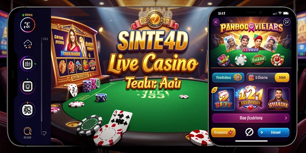 Screenshot gameplay SINTE4D dengan dealer dan pemain aktif.
