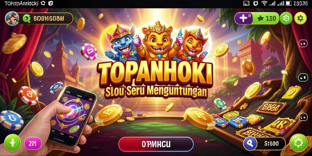 Screenshot gameplay TOPANHOKI menunjukkan momen mengasyikkan bermain slot.
