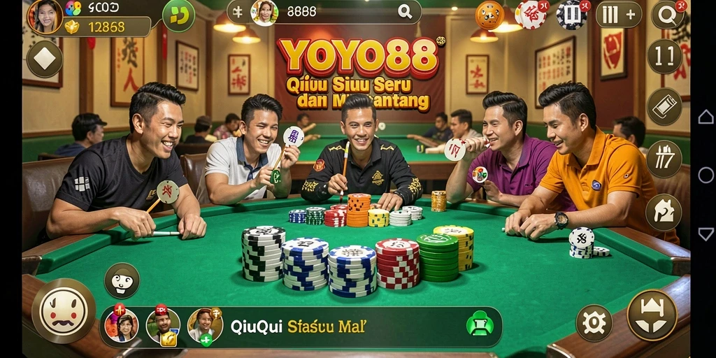 Tampilan gameplay QiuQiu yang menarik di YOYO88.